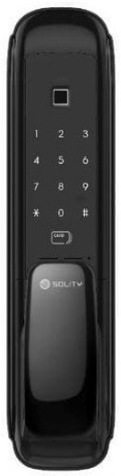 ВРЕЗНОЙ ЭЛЕКТРОННЫЙ  ДВЕРНОЙ ЗАМОК SOLITY GSP-1000BK BLACK С ОТПЕЧАТКОМ ПАЛЬЦА